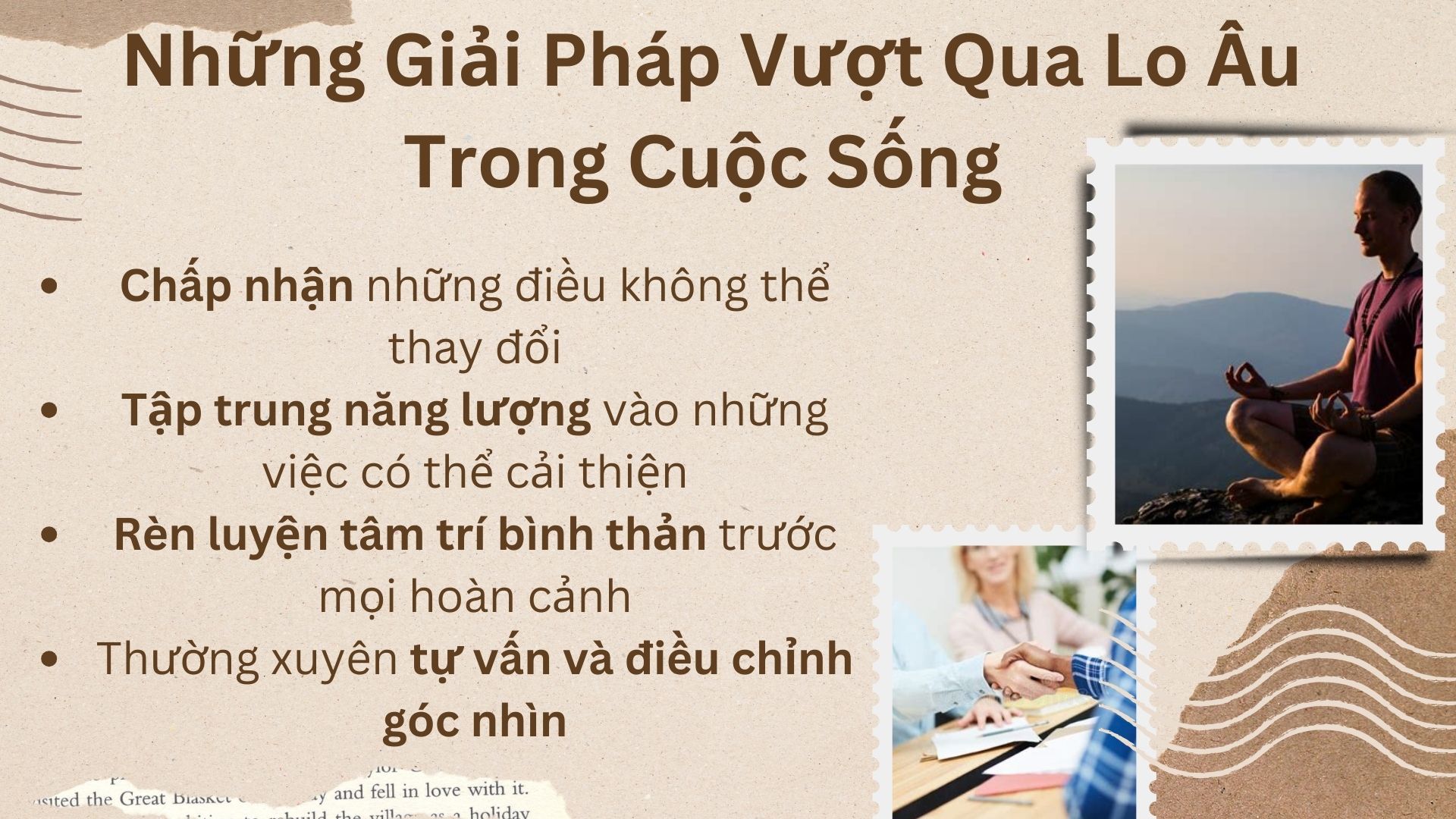 4. Những giải pháp vượt qua lo âu